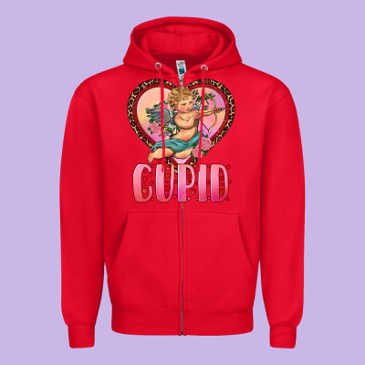 Zipper Hoodie cupid heart