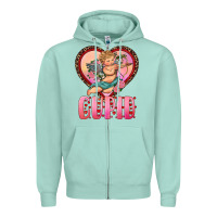 Seafoam cupid heart Zipper Hoodie - RanaPortraitStore