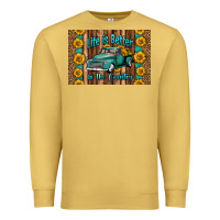 Antique Gold life is better in the country skinny metal can holder Premium Sweatshirt - HRA Design Shop
