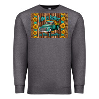 Charcoal Heather life is better in the country skinny metal can holder Premium Sweatshirt - HRA Design Shop