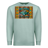 Seafoam life is better in the country skinny metal can holder Premium Sweatshirt - HRA Design Shop