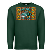 Sports Green life is better in the country skinny metal can holder Premium Sweatshirt - HRA Design Shop