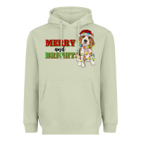 Matcha merry and bright beagle Heavyweight Hoodie - RanaPortraitStore