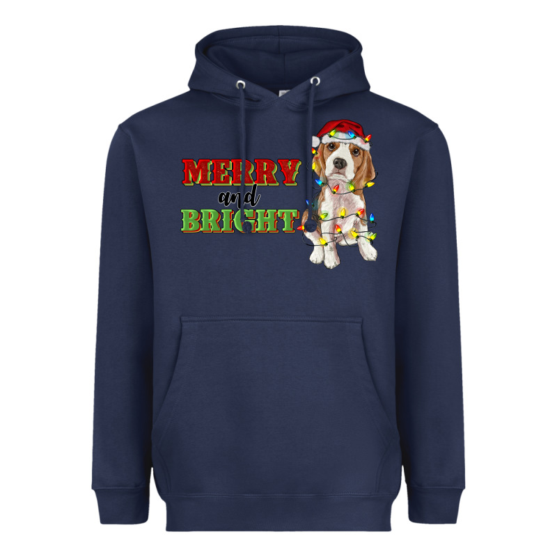 Merry And Bright Beagle Heavyweight Hoodie by RanaPortraitStore | Teevron