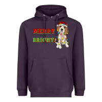 Plum merry and bright beagle Heavyweight Hoodie - RanaPortraitStore