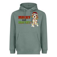 Sage merry and bright beagle Heavyweight Hoodie - RanaPortraitStore