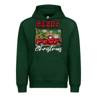 Forest Green merry christmas truck Urban Hoodie - BarkalooDesign