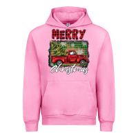 Fuchsia Pink merry christmas truck Urban Hoodie - BarkalooDesign