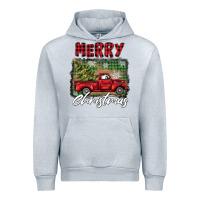 Heather Grey merry christmas truck Urban Hoodie - BarkalooDesign