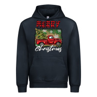 Navy merry christmas truck Urban Hoodie - BarkalooDesign