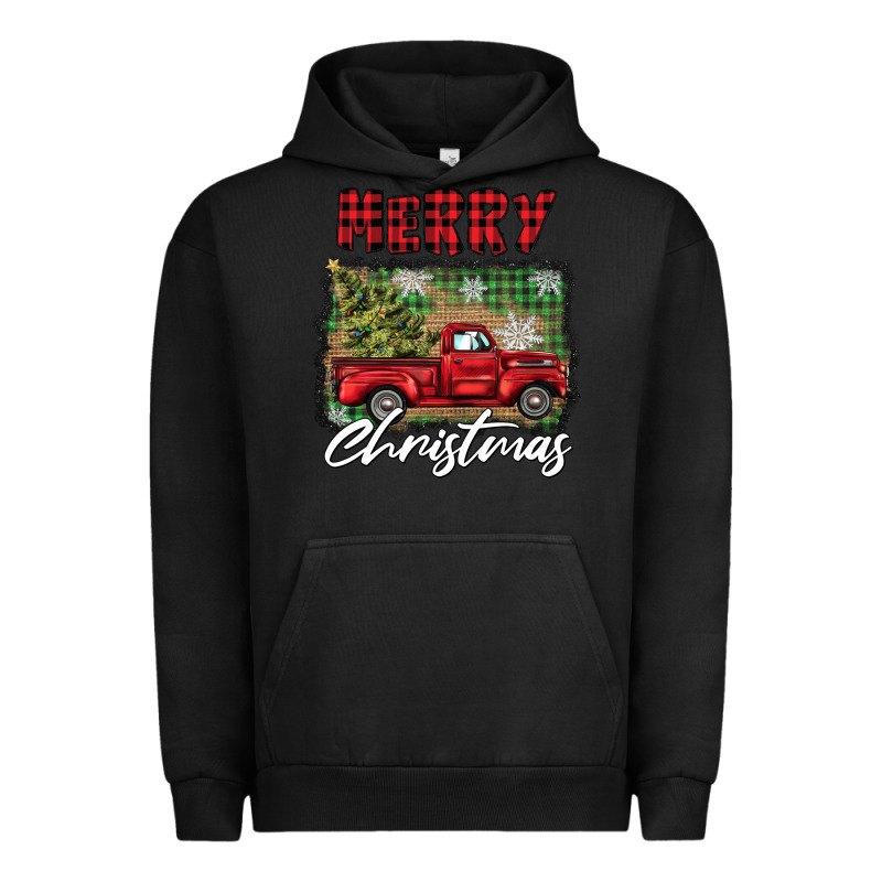 Merry Christmas Truck Urban Hoodie by BarkalooDesign | Teevron