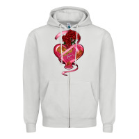Dove Grey heart glass vase love tickets with rose Zipper Hoodie - RanaPortraitStore