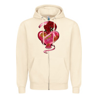 Sandshell heart glass vase love tickets with rose Zipper Hoodie - RanaPortraitStore