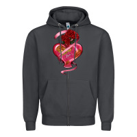 Smoke heart glass vase love tickets with rose Zipper Hoodie - RanaPortraitStore