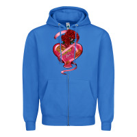 True Royal heart glass vase love tickets with rose Zipper Hoodie - RanaPortraitStore