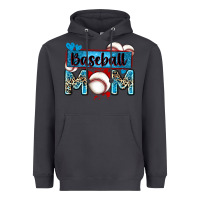 Smoke baseball mom with leopard Heavyweight Hoodie - Zillion Design Studio