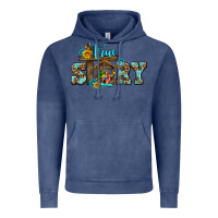 Vintage Denim true story jesus and mary wıth god Vintage Hoodie - AdoDesignShop