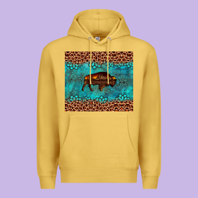 Bison Leopard Gemstone Premium Hoodie Designed By Artiststas