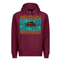 Burgundy bison leopard gemstone Premium Hoodie - Artiststas