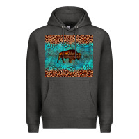 Charcoal Heather bison leopard gemstone Premium Hoodie - Artiststas