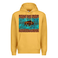 Mustard bison leopard gemstone Premium Hoodie - Artiststas