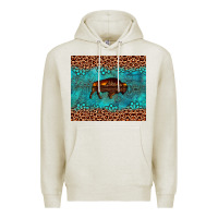 Oatmeal Heather bison leopard gemstone Premium Hoodie - Artiststas