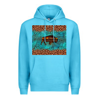 Ocean Blue bison leopard gemstone Premium Hoodie - Artiststas