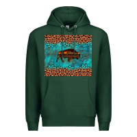 Sports Green bison leopard gemstone Premium Hoodie - Artiststas