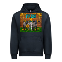 Navy Western Baby Sheeps Farm Life Garden Urban Hoodie - LillyAllenDesigns
