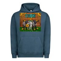 Pigment Midnight Navy Western Baby Sheeps Farm Life Garden Urban Hoodie - LillyAllenDesigns