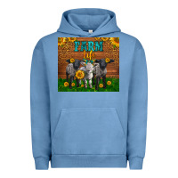 Pigment Pebble Blue Western Baby Sheeps Farm Life Garden Urban Hoodie - LillyAllenDesigns