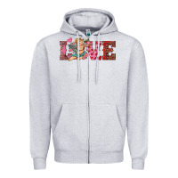 Heather Grey love cupid Zipper Hoodie - RanaPortraitStore