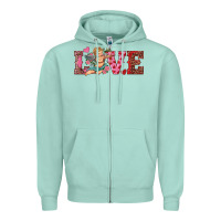Seafoam love cupid Zipper Hoodie - RanaPortraitStore