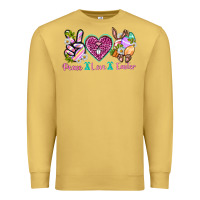 Antique Gold Peace Love Easter Premium Sweatshirt - Neo Western