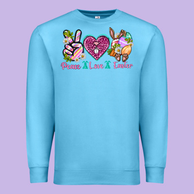 Peace Love Easter Premium Sweatshirt Designed By Neo Western
