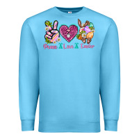 Ocean Blue Peace Love Easter Premium Sweatshirt - Neo Western