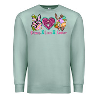 Seafoam Peace Love Easter Premium Sweatshirt - Neo Western