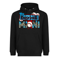 Black baseball mini with leopard Heavyweight Hoodie - Zillion Design Studio