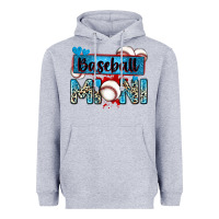 Heather Grey baseball mini with leopard Heavyweight Hoodie - Zillion Design Studio