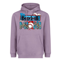 Lavender baseball mini with leopard Heavyweight Hoodie - Zillion Design Studio
