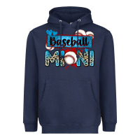 Navy baseball mini with leopard Heavyweight Hoodie - Zillion Design Studio