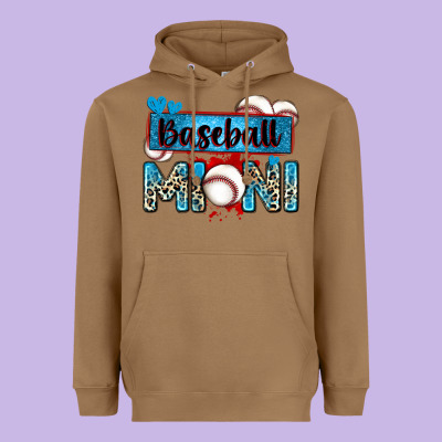 Baseball Mini With Leopard Heavyweight Hoodie Designed By Zillion Design Studio