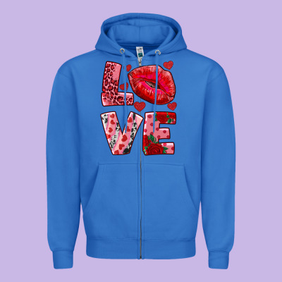 Zipper Hoodie love kiss