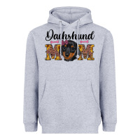 Heather Grey western dachshund mom Heavyweight Hoodie - RanaPortraitStore