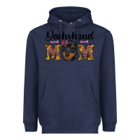 Navy western dachshund mom Heavyweight Hoodie - RanaPortraitStore