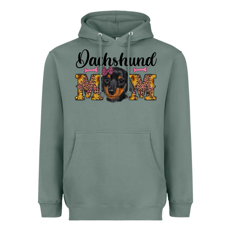 Western Dachshund Mom Heavyweight Hoodie by RanaPortraitStore | Teevron