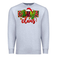 Heather Grey christmas gamma claus Premium Sweatshirt - FaDigitalArtStudio