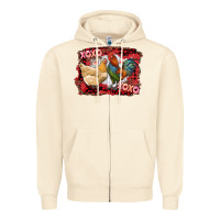 Sandshell xoxo rooster and chicken Zipper Hoodie - RanaPortraitStore