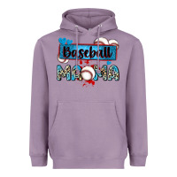 Lavender baseball mama with leopard Heavyweight Hoodie - Zillion Design Studio
