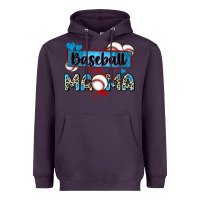 Plum baseball mama with leopard Heavyweight Hoodie - Zillion Design Studio